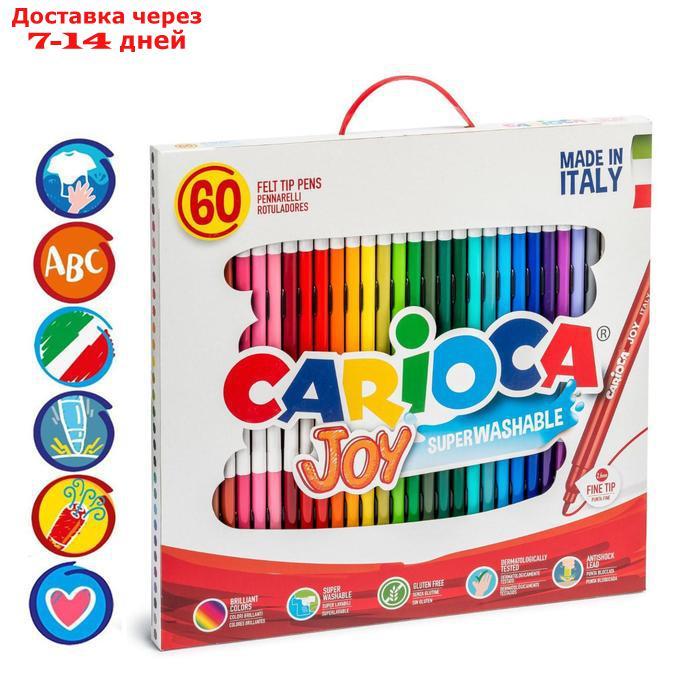 Фломастеры 60 цветов Carioca Joy, 2.6 мм, в картонном чемоданчике - фото 1 - id-p209289235
