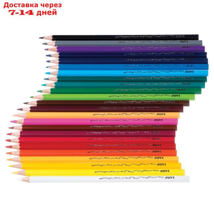 Карандаши 24 цвета JOVI, шестигранные - фото 2 - id-p209933295