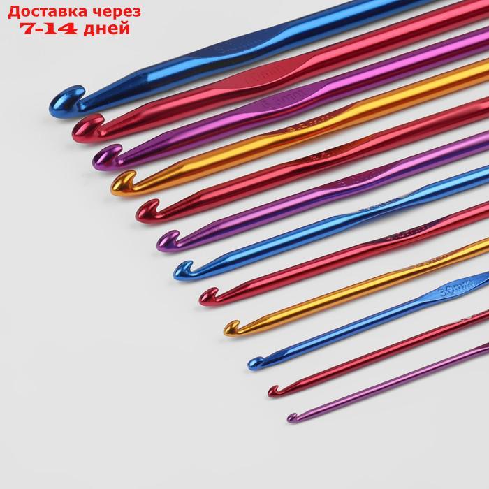 Набор крючков для вязания, d = 2-8 мм, 14,5 см, 12 шт, цвет МИКС - фото 2 - id-p209296447