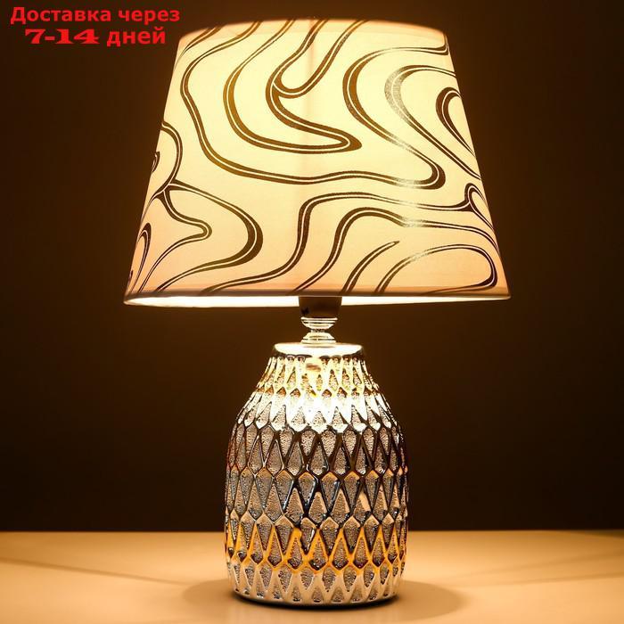 Настольная лампа 16788/1 E14 40Вт серебристо-золотой 20x20x30 см - фото 3 - id-p209934643
