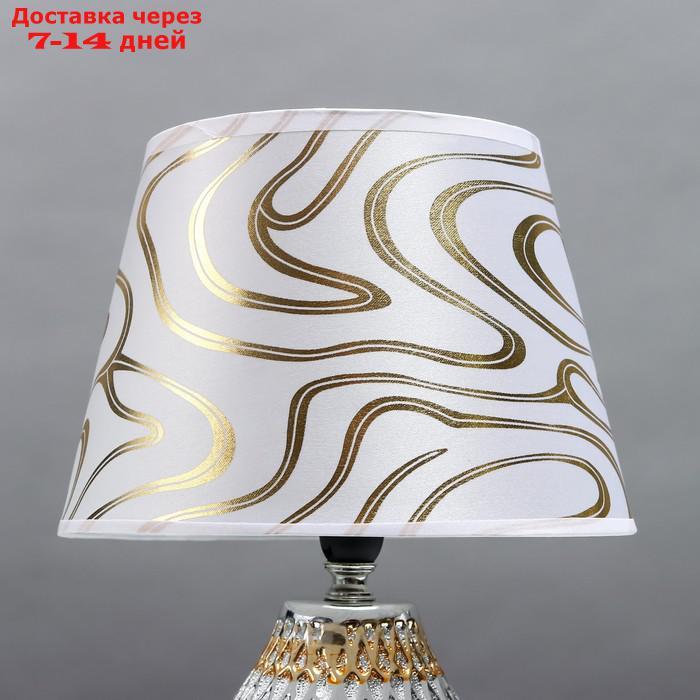 Настольная лампа 16788/1 E14 40Вт серебристо-золотой 20x20x30 см - фото 4 - id-p209934643