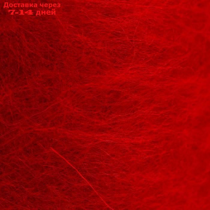 Шерсть для валяния "Кардочес" 100% полутонкая шерсть 100гр (046 красный) - фото 4 - id-p209933739
