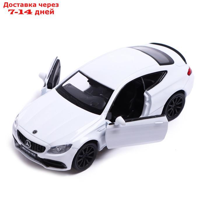 Машина металлическая MERCEDES-AMG C63 S COUPE, 1:32, открываются двери, инерция, цвет белый - фото 3 - id-p209302348