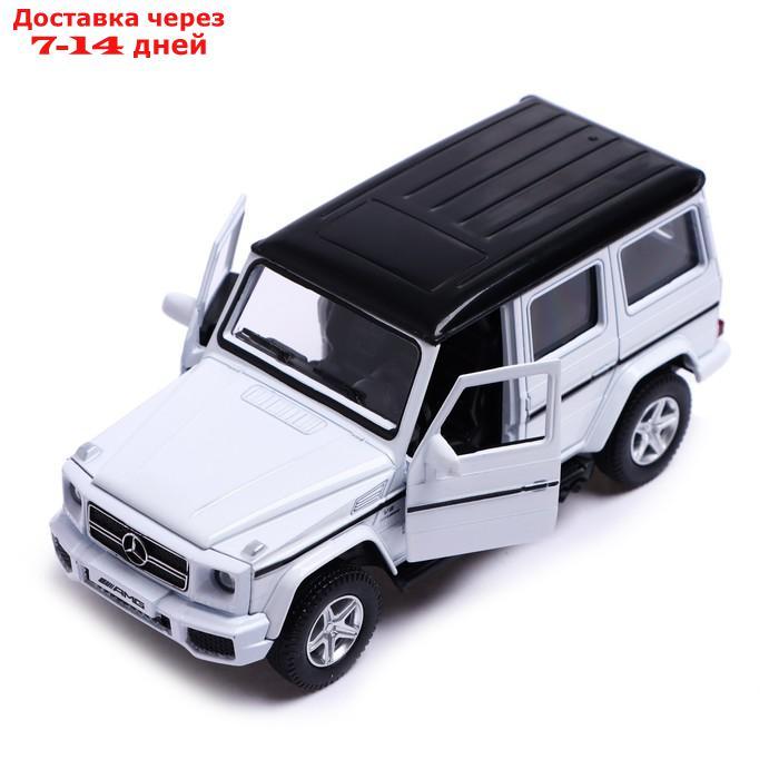 Машина металлическая MERCEDES-BENZ G63 AMG, 1:32, открываются двери, инерция, цвет белый - фото 3 - id-p209302349