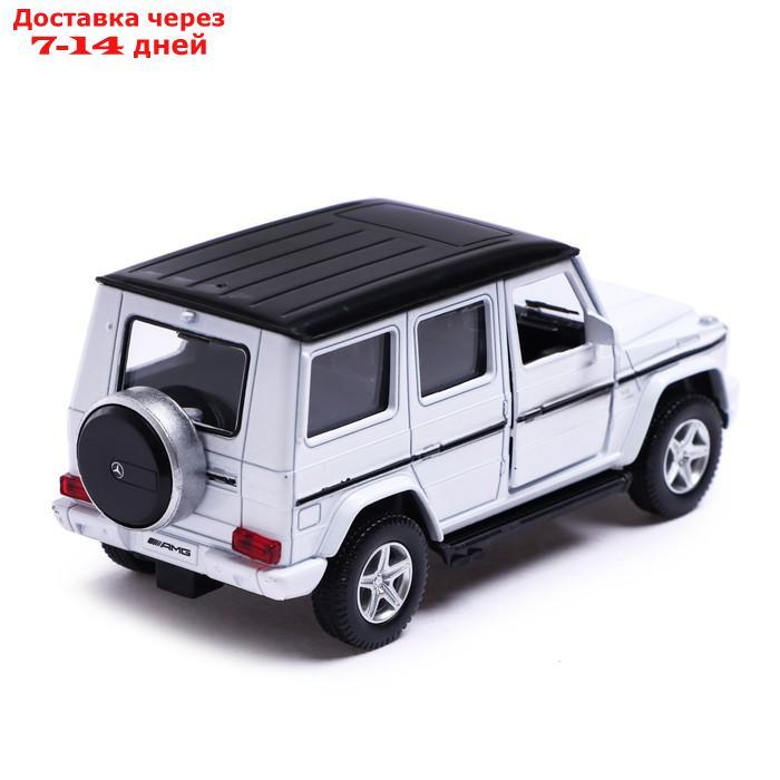 Машина металлическая MERCEDES-BENZ G63 AMG, 1:32, открываются двери, инерция, цвет белый - фото 4 - id-p209302349