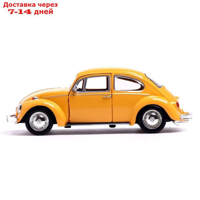 Машина металлическая VOLKSWAGEN BEETLE 1967, 1:32, открываются двери, инерция, цвет жёлтый - фото 2 - id-p209302350