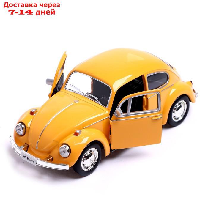 Машина металлическая VOLKSWAGEN BEETLE 1967, 1:32, открываются двери, инерция, цвет жёлтый - фото 3 - id-p209302350