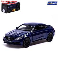 Машина металлическая MERCEDES-AMG C63 S COUPE, 1:32, открываются двери, инерция, цвет синий