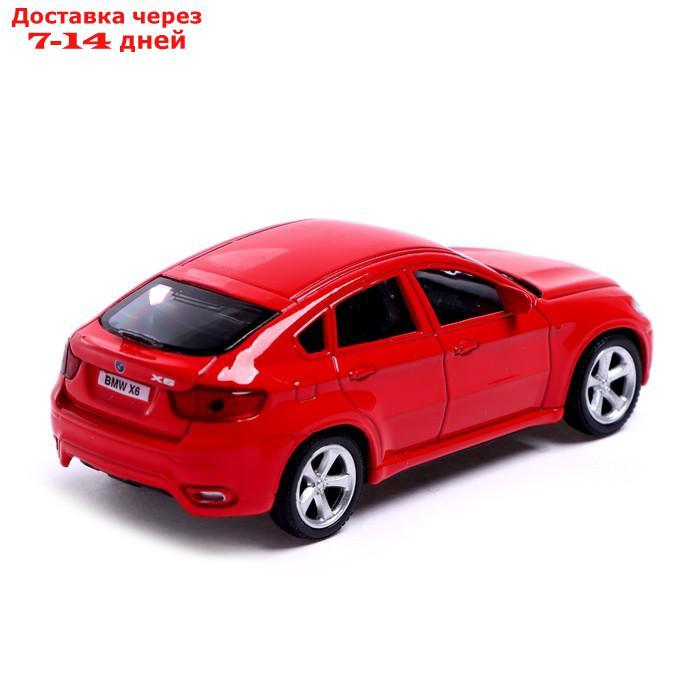 Машина металлическая BMW X6, 1:43, цвет красный - фото 3 - id-p209302359