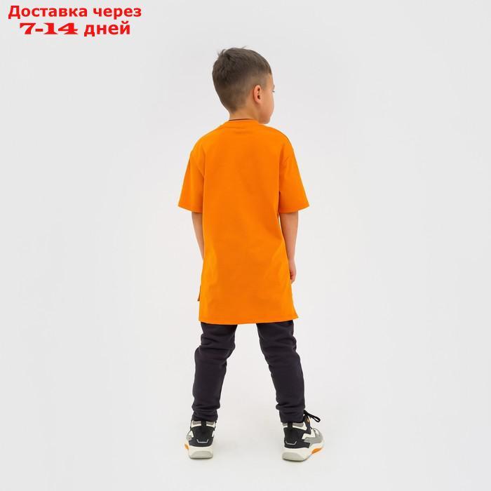 Футболка детская KAFTAN "Trendy" р.30 (98-104), оранжевый - фото 4 - id-p209303354