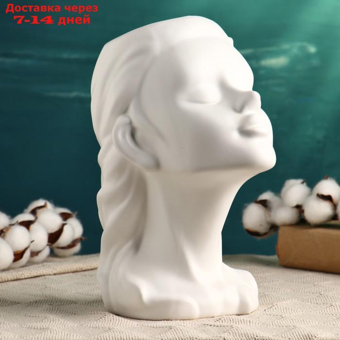 Кашпо фигурное "Голова девушки", белое - фото 4 - id-p209934903