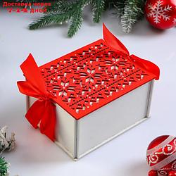 Коробка деревянная, 16×13×8.7 см "Новогодняя. Норвежская", подарочная упаковка