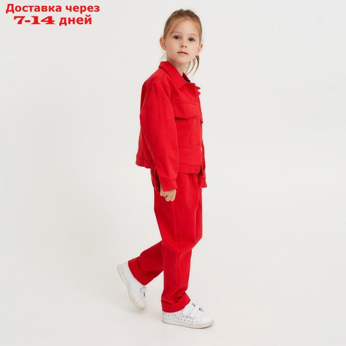 Жакет для девочки MINAKU: Casual collection KIDS, цвет красный, рост 122 см - фото 3 - id-p209934027