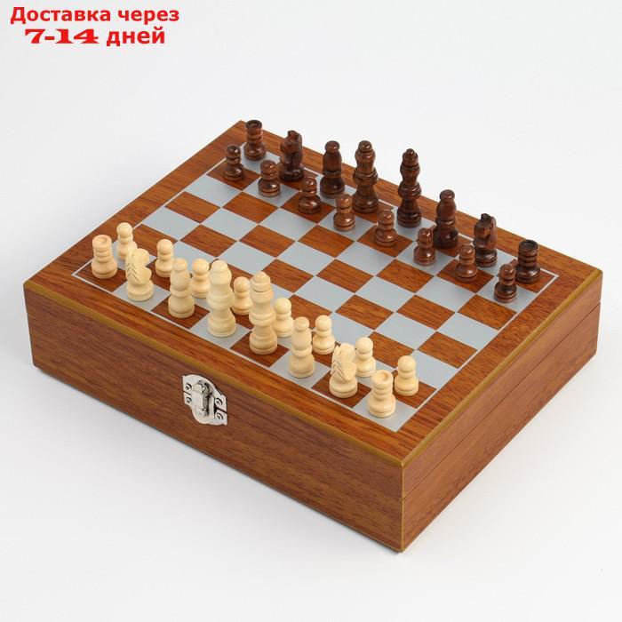 Набор подарочный шахматы, фляжка 240 мл, воронка, штопор, 2 стопки, фигуры - фото 3 - id-p209934118