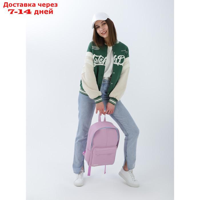 Рюкзак из искусственной кожи TEXTURA, 41 х 28 х 10 см, цвет розовый - фото 5 - id-p209935168