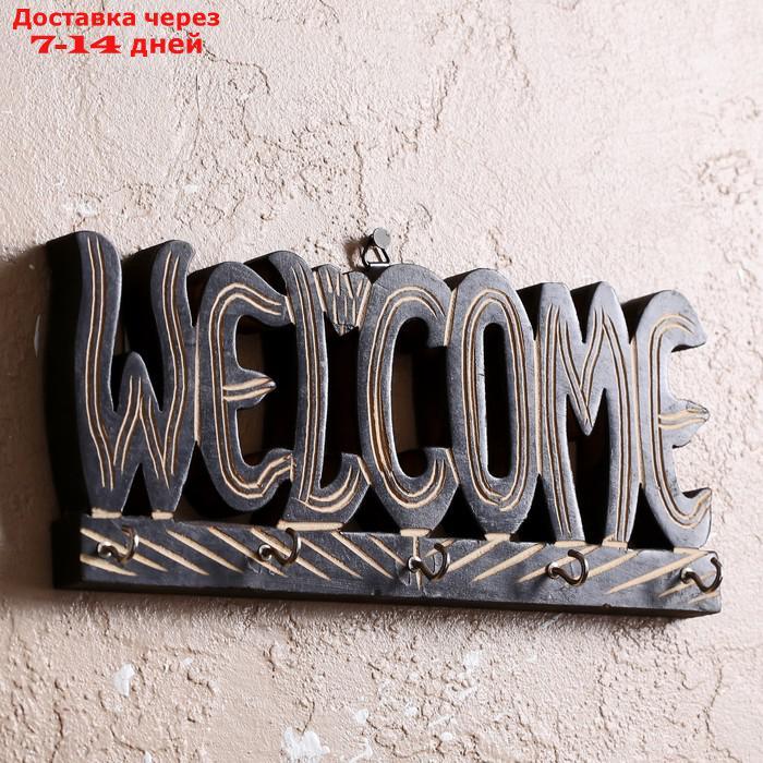 Ключница "WELCOME" МДФ 28х12х3,5 см - фото 1 - id-p209934250