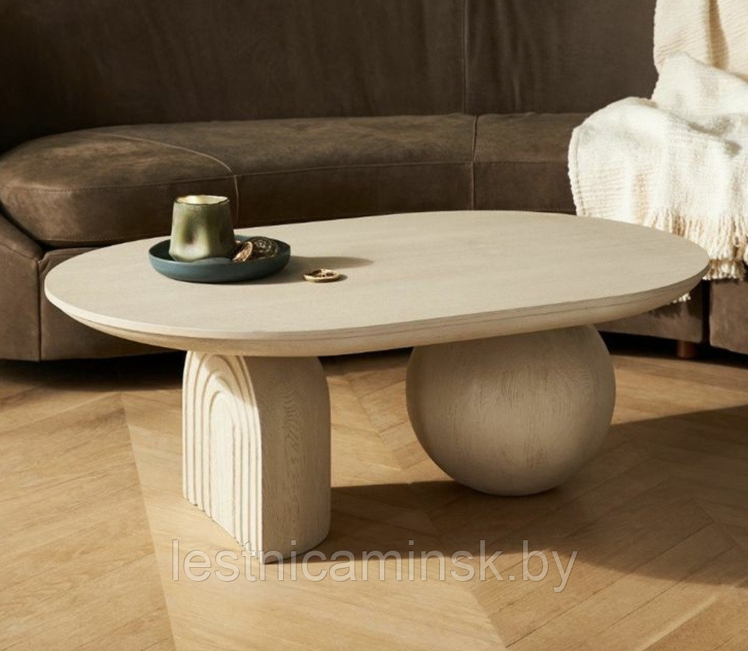 Мебельные опоры для кофейного стола из дуба и ясеня. D120 мм. Шлифованные под покрытие. - фото 8 - id-p210010370