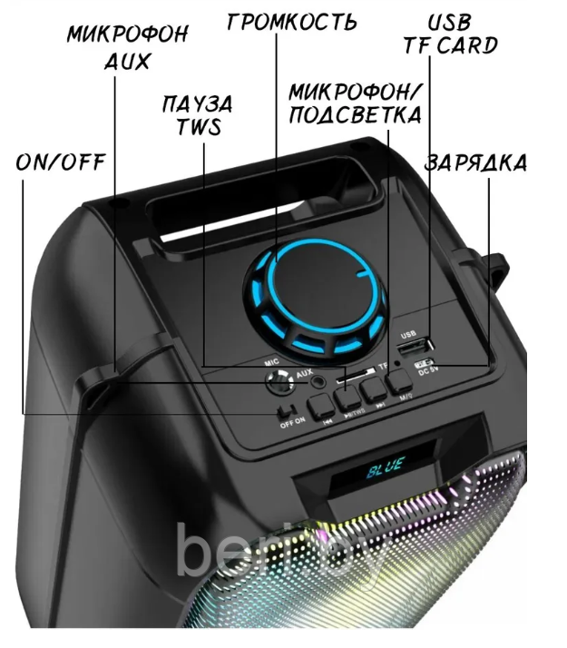Портативная музыкальная беспроводная Bluetooth колонка ZQS-4235 - фото 5 - id-p210011059