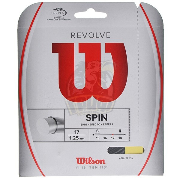 Струна теннисная Wilson Revolve 17 1.25/12.2 м (черный) (арт. WRZ946900)