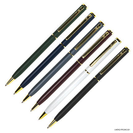 Ручка шариковая металлическая SLIM Gold, фото 2