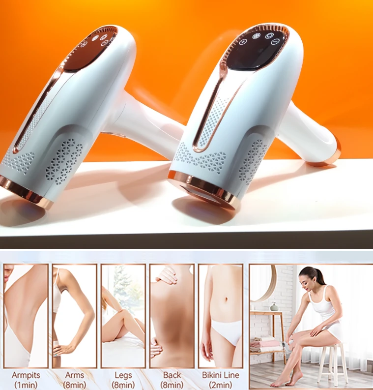 Домашний кварцевый фотоэпилятор для женщин с охлаждением IPL HAIR REMOVAL (автоматический и ручной режимы) - фото 6 - id-p210013778