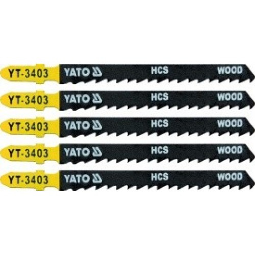 Полотна для электролобзика по дереву 75х100х1,3мм 6TPI (5шт) "Yato" YT-3403