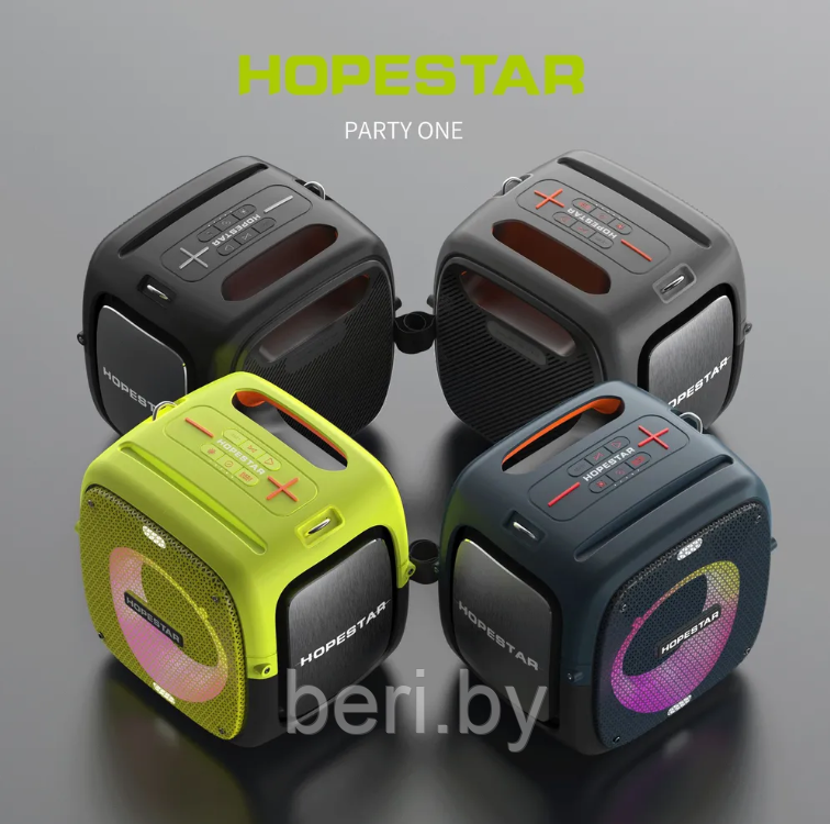 Портативная Bluetooth Колонка Hopestar Party One, 80 Вт, 2 микрофона - фото 2 - id-p210019344