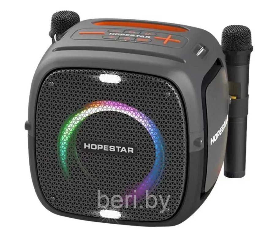 Портативная Bluetooth Колонка Hopestar Party One, 80 Вт, 2 микрофона
