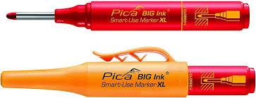Строительный маркер для глубоких отверстий Pica BIG Ink Smart-Use Marker XL, красный