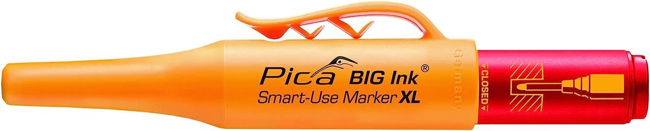 Строительный маркер для глубоких отверстий Pica BIG Ink Smart-Use Marker XL, красный - фото 2 - id-p210019596