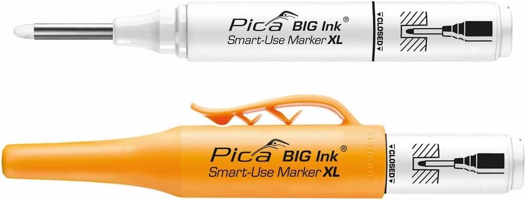 Строительный маркер для глубоких отверстий ica BIG Ink Smart-Use Marker XL, белый