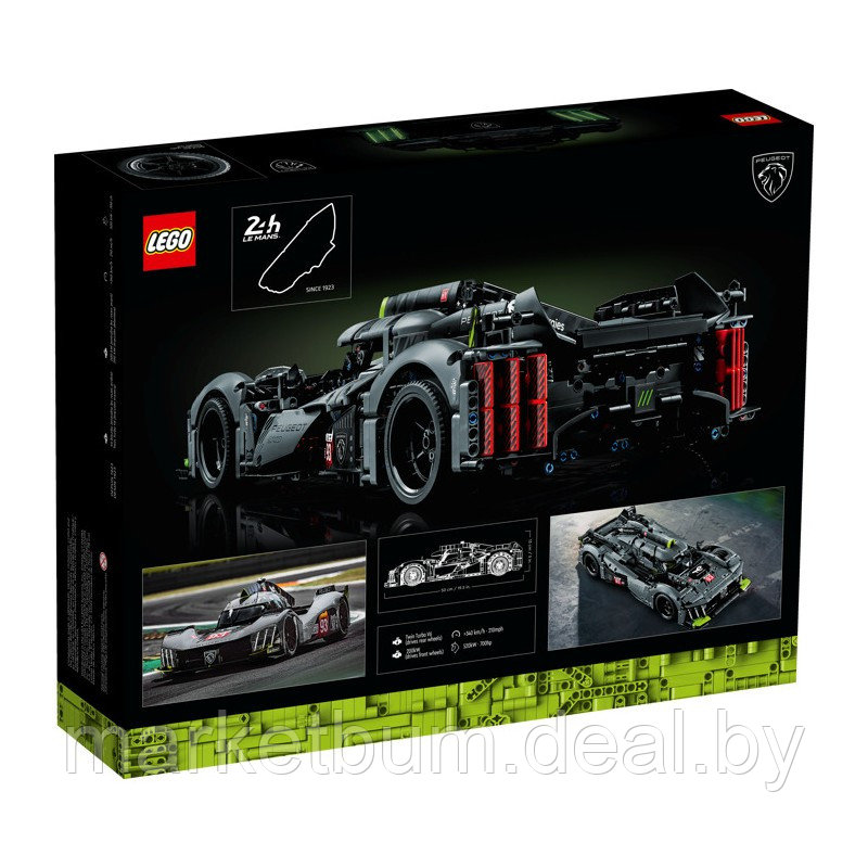 Конструктор LEGO 42156, Гибридный гиперкар PEUGEOT 9X8 24H Le Mans - фото 2 - id-p210020386