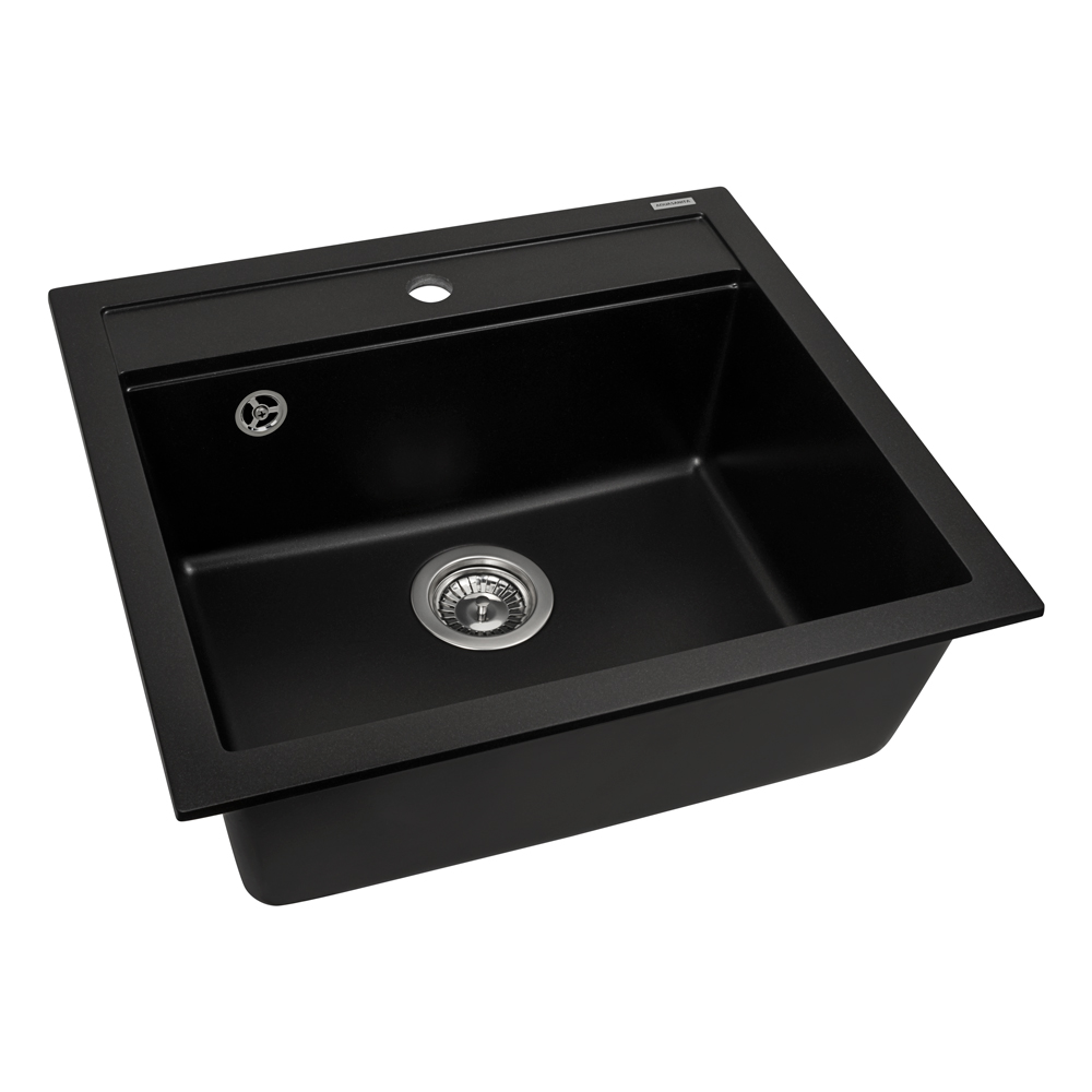 МОЙКА AQUASANITA QUADRO SQQ 100 601 W BLACK METALLIC - фото 3 - id-p210025302