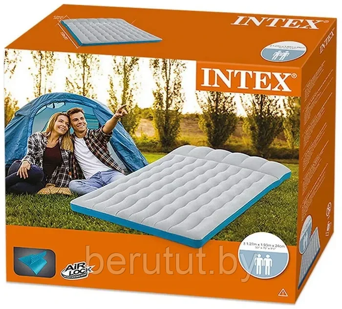 Надувной матрас INTEX Camping 127x193x24 см - фото 6 - id-p210051839