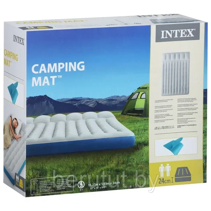 Надувной матрас INTEX Camping 127x193x24 см - фото 5 - id-p210051839