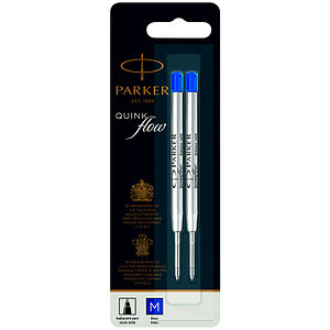 Стержень шариковый Parker QuinkFlow Ball Point синий, 1,0мм, 2шт.