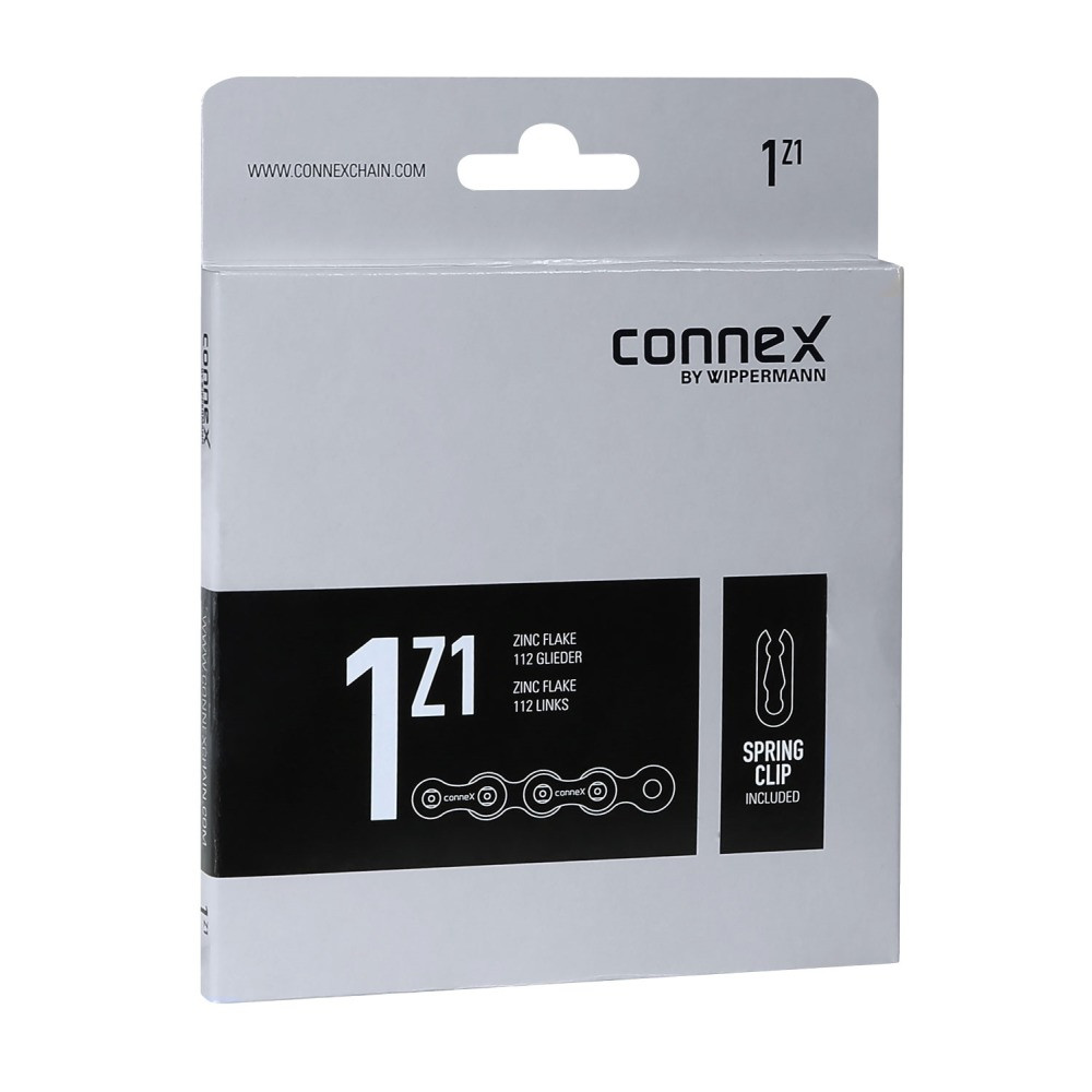Цепь CONNEX 1Z1, для single speed, 1/2"x1/8"x112 звеньев, серебристый