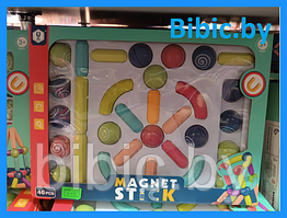 Детский магнитный конструктор Magnet Stick 46 деталей, детская развивающая игрушка шарики и палочки для детей