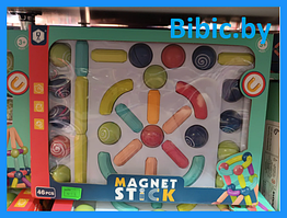 Детский магнитный конструктор Magnet Stick 46 деталей, детская развивающая игрушка шарики и палочки для детей