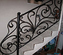 Поручни (перила) из металла, с элементами ковки, в дом, фото 6