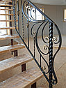 Поручни (перила) из металла, с элементами ковки, в дом, фото 8