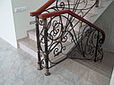 Поручни (перила) из металла, с элементами ковки, в дом, фото 10