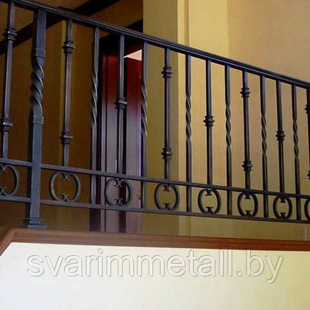 Поручни (перила) из металла, с элементами ковки, на лестницу - фото 5 - id-p210095405