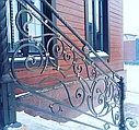 Поручни (перила) из металла, с элементами ковки, наружные, фото 8