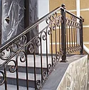 Поручни (перила) из металла, с элементами ковки, на крыльцо, фото 7