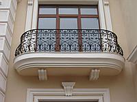 Поручни (перила) из металла, с элементами ковки, на балкон
