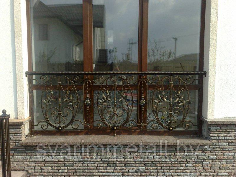 Балконное ограждение из металла, с ковкой - фото 5 - id-p210097589