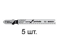 Пилка лобз. по дереву/ламинату T101BIF ( 5 шт.) BOSCH (пропил прямой, тонкий, для точного и чисторго реза в