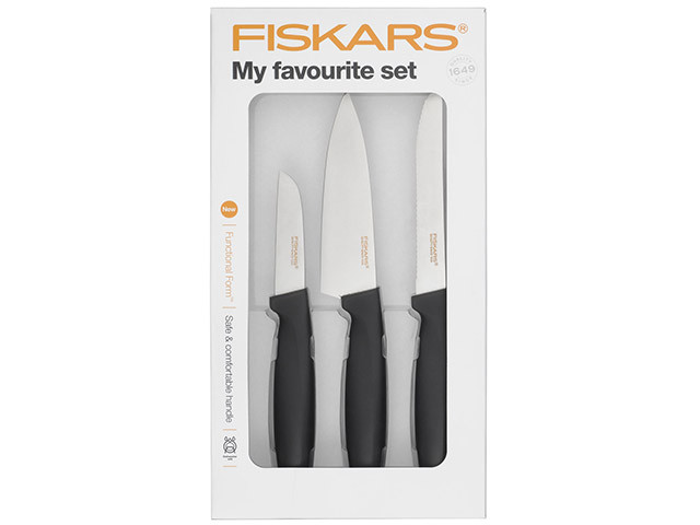 Набор ножей 3 шт. Functional Form Fiskars (FISKARS ДОМ) - фото 1 - id-p210101509