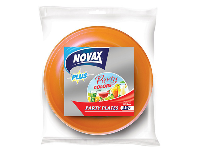 Тарелки десертные цветные 16 см 12 шт NV Plus (NOVAX) - фото 1 - id-p210101661